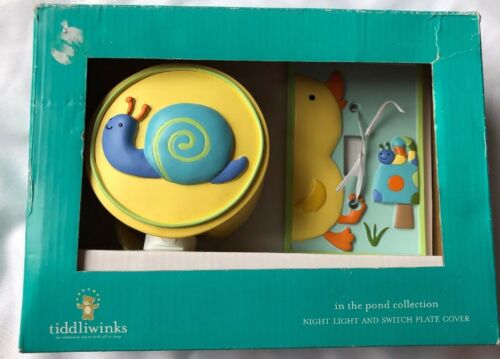 Tiddliwinks In The Pond Collection Night Light And Switch Plate Cover Duck New
