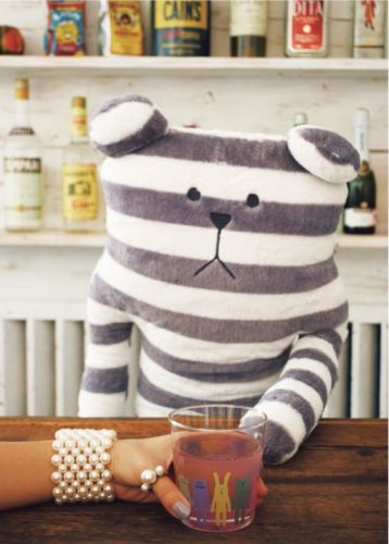 CRAFTHOLIC Grey Stripes Large Sloth Teddy Bear Soft Plush Cushion