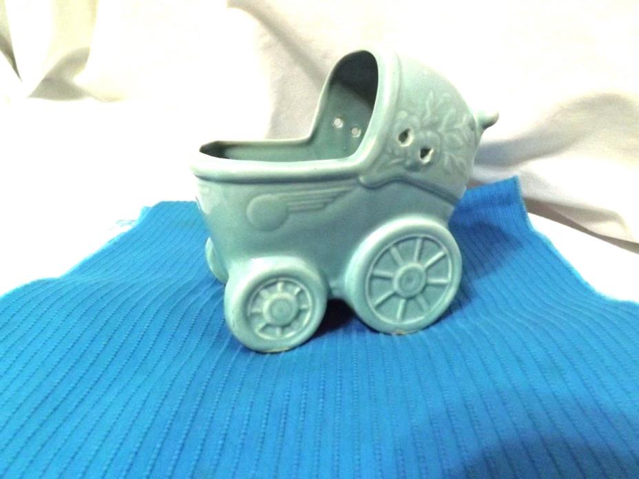 Baby Buggy Carriage Planter Nursery Decor Unmarked Very Good