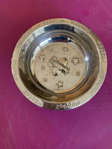 Reed & Barton 18-8 Stainless Steel Bowl W/ Kids Airplane In The Inside