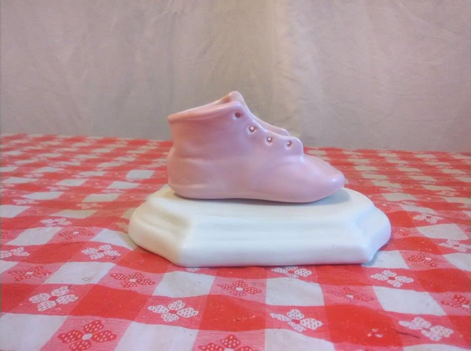 Vintage Pink Baby Shoe Bootie Decorative Decor Nursery )(*^@@C0