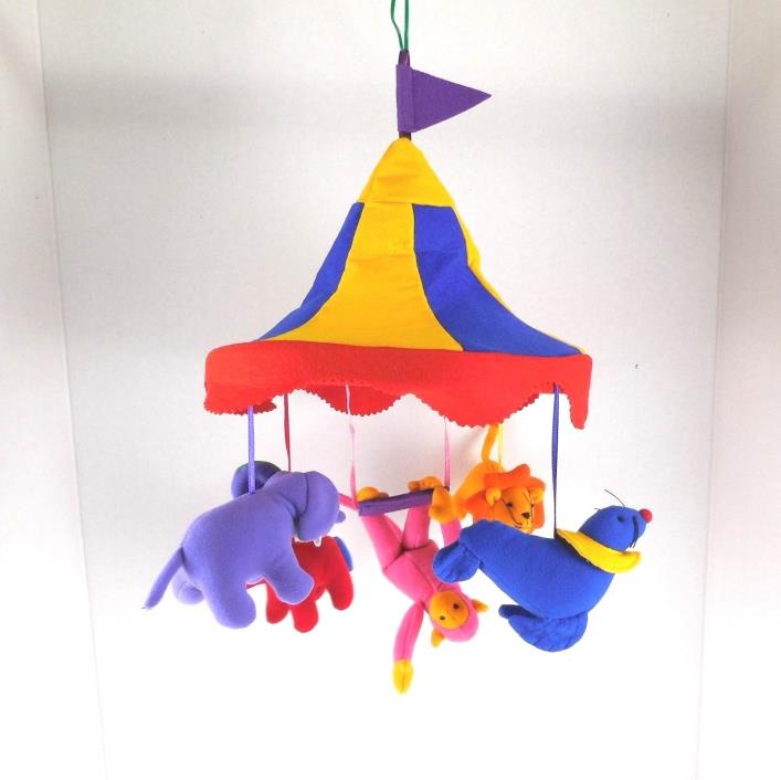 Circus Big Top Animal Mobile Hanging Ornament for Childrens Room