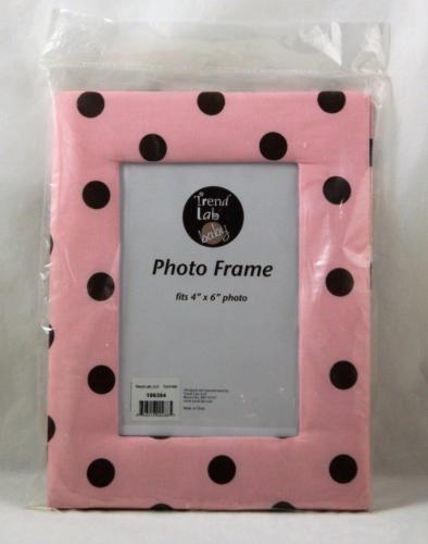 Photo Frame Baby Pink Girl Trend Lab Brown Dots 4x6 Inch Photo