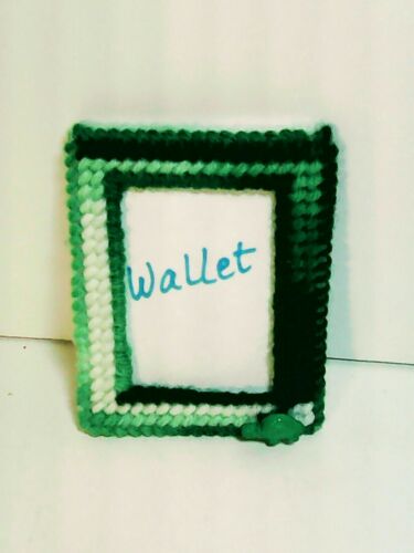 Handmade Canvas Boy Wallet Photo Frame W/ Turtle Decor