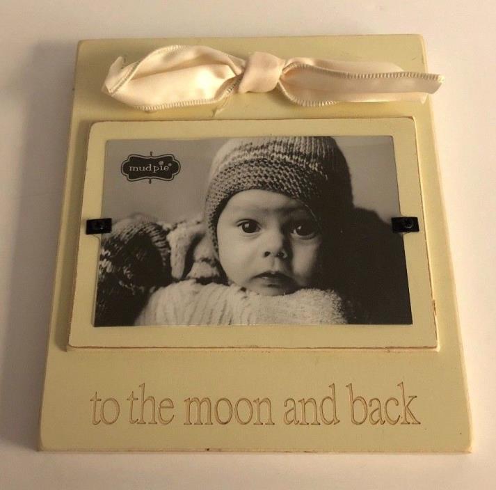 Mud Pie Picture Frame Yellow To the Moon and Back Infant Baby