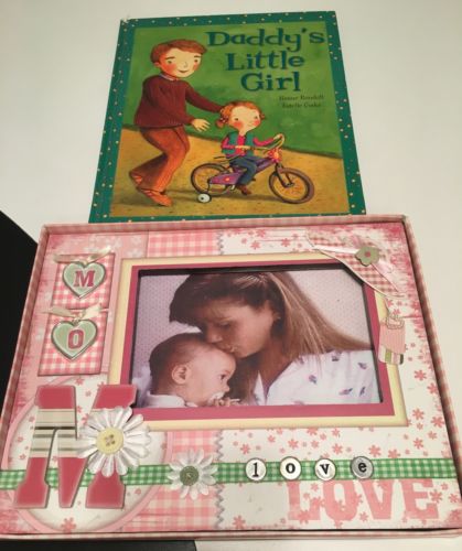 Mom Dad And Baby Girl Daughter Picture Frame 4x6 And Daddy's Little Girl Book