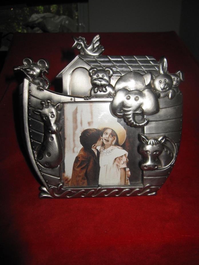 Noah's Ark Pewter Baby Animal Picture Photo Frame 3 