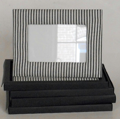 JCrew Fabric Picture Frame 4 x 6 Stripes New Set of 3