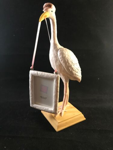 Baby Stork Handmade Stork Girl 8 Inches NWOT Picture Frame Delivery Nursery