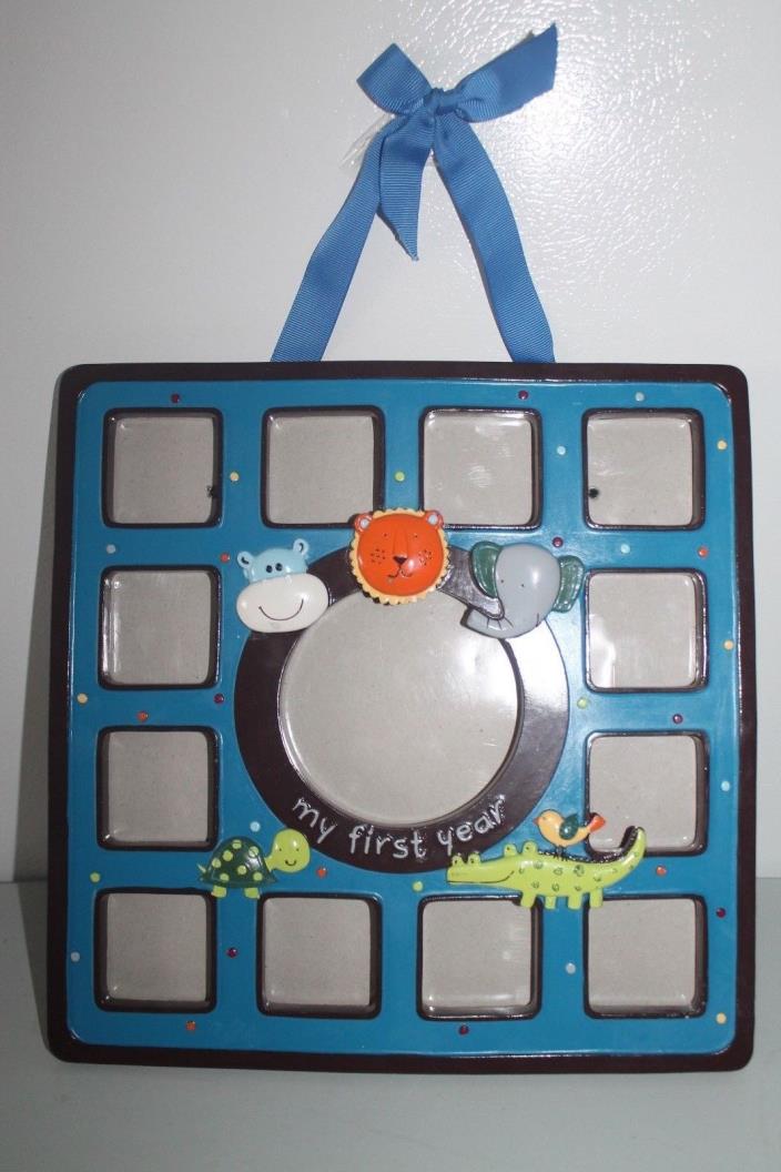 Collage Picture Frame “MY FIRST YEAR” Baby Animals Design