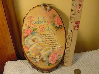 Vintage Wooden Wall Hanging Art Wendy Lyn 