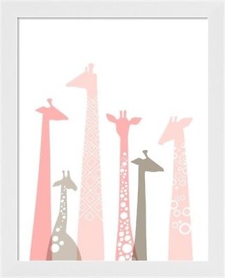 Evive Designs Giraffes Framed Art