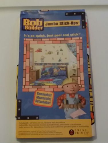 Bob the Builder Jumbo Wall Stick-Ups #40606 - New Out Of Package