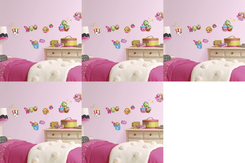 RoomMates RMK3154SCS Shopkins Peel and Stick Wall Decals (Pack of 5)