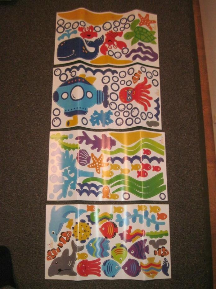 Unused CHERRY CREEK DECALS with a Colorful Ocean Theme, Peel & Press