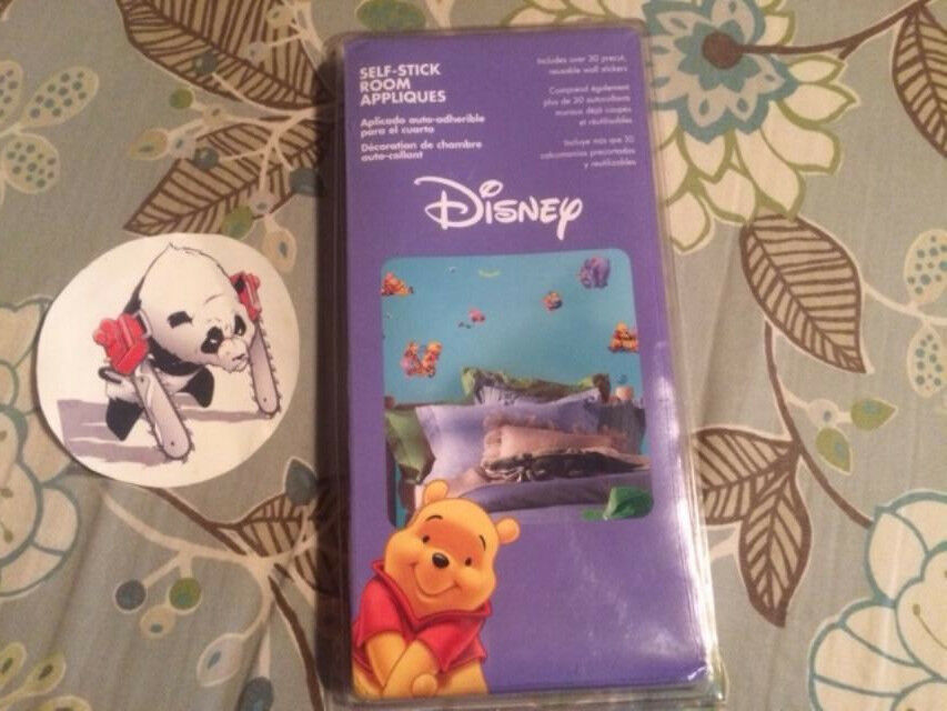 Disney Winnie the Pooh & Friends Reusable Self-Stick Wall Appliques ...NEW