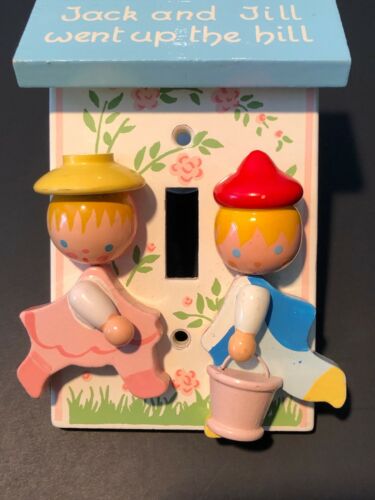 Jack And Jill Irmi Wood Switch Plate Cover Nursery Rhyme Hand Paint
