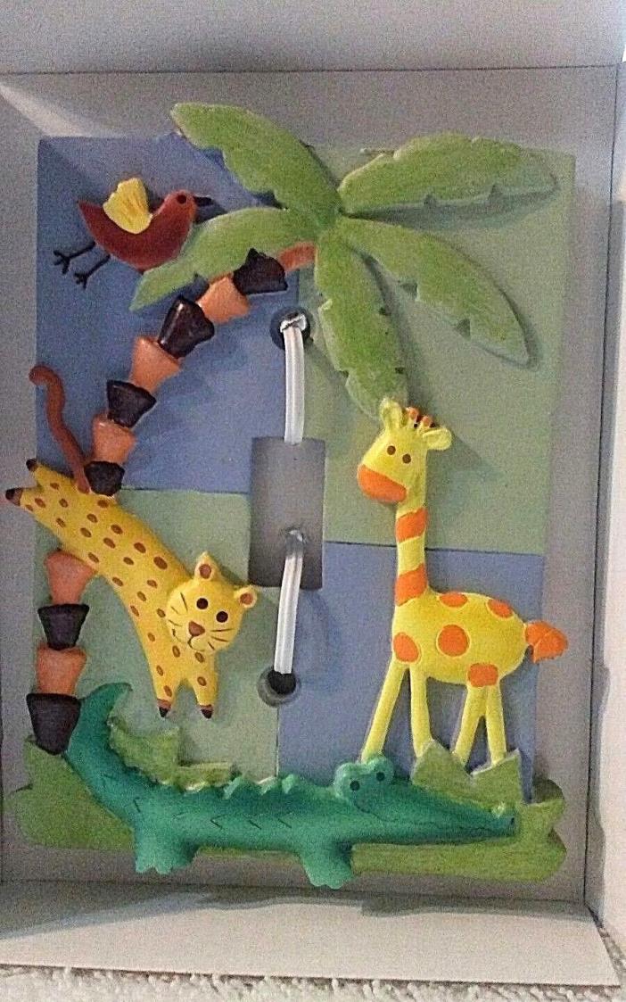 Safari Switch Plate by Malawi Special Kid's Line-Giraffe Tiger Alligator