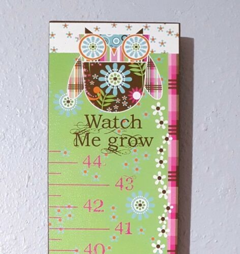 Growth Chart Owl Watch Me Grow Birthday Baby Shower Gift Decor New In Box.