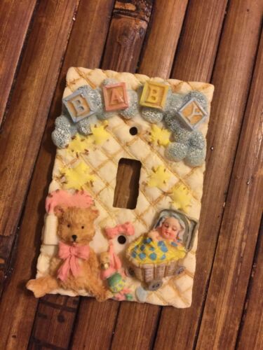 Baby Light Switch Plate Raised Objects Ceramic Resin Single Switch