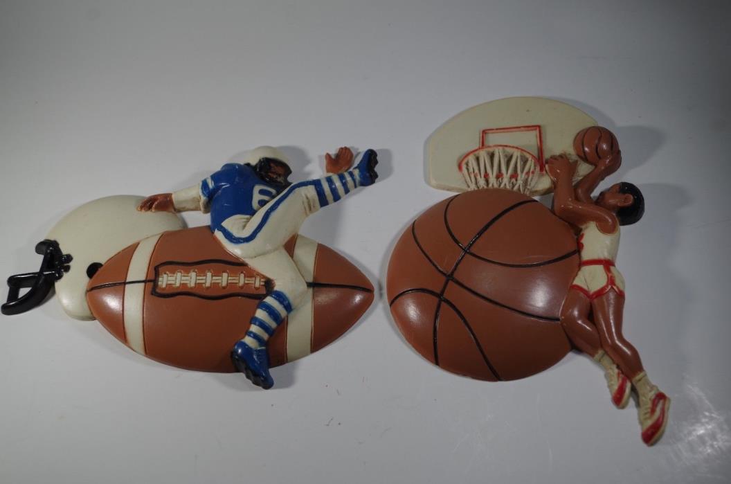 VTG Sports plaques Burwood Products Basketball Football Wall decor Made in USA