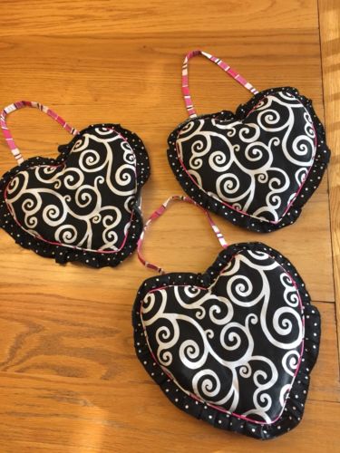 Jojo Designs Madison Wall Hangings Pink Black Hearts Accessories Sweet