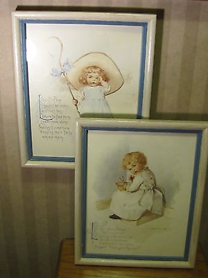 Little Bo Peep & Little Jack Horner Set of 2 Nursery Rhymes Framed Pictures