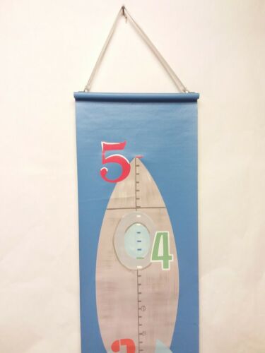 Pottery Barn Kids, Growth Chart, Rocket themed on Canvas Banner