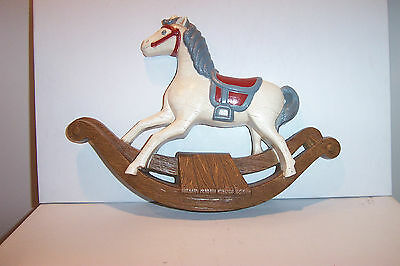 Vintage 1985 Burwood Products Rocking Horse Wall Plaque No. 2885, Molded Plastic