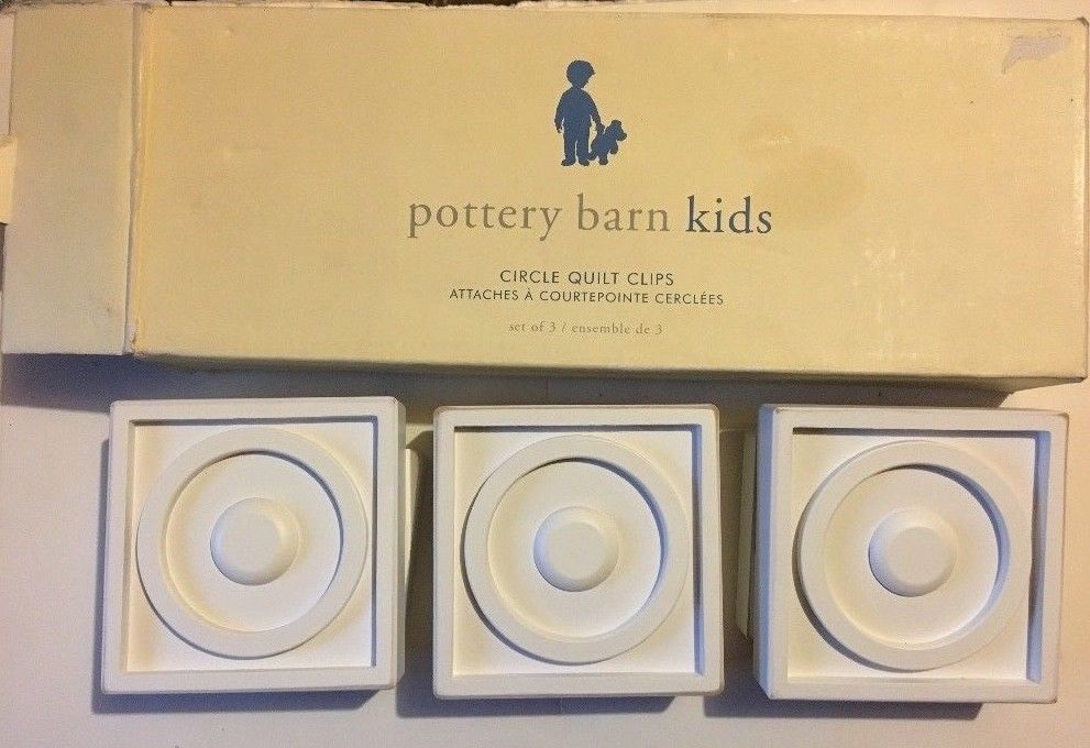 Pottery Barn Kids Nursery Quilt Hanger - Set of 3 Circle Clips 4