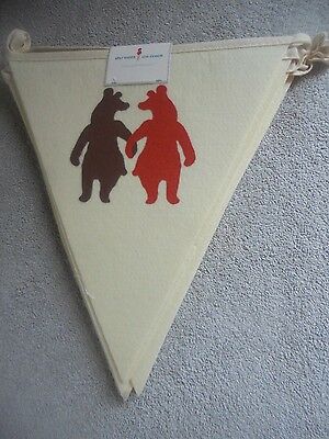 Kids Baby Nursery Wall Decor Pennant Flag Banner Triangle NYC Bears NWT Unisex