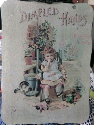 Nursery rhyme plaque, Dimpled Hands, Vintage