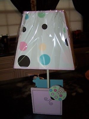 Cute! NoJo Girl Nursery Lamp~Pinks & Browns~