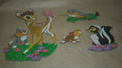 Vintage Dolly Disney BAMBI & FRIENDS Wall Hanging Room Decor