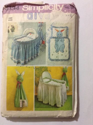 Simplicity 6134 Pattern-Babys Room-basket Skirt & Liner, Comf/Case, Diaper Stack