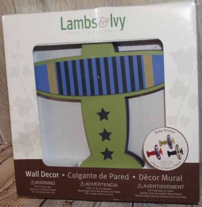Lambs and Ivy Wall Decor Airplane Aviator Baby Nursery Room No Longer In Stores