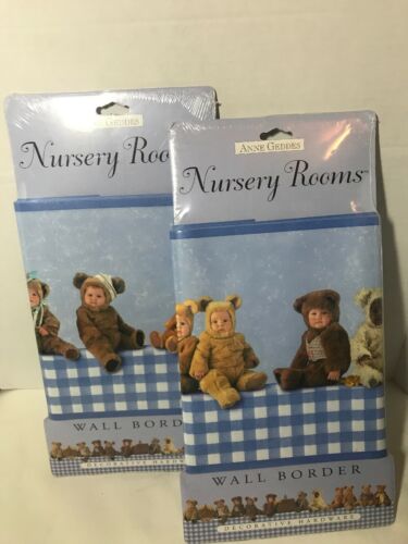 2 Packs Wallpaper Wall Border Baby Nursery Room Decor Anne Geddes Teddy Bears