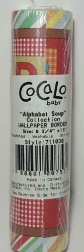 New CoCaLo Baby Alphabet Soup Safari Wallpaper Border Numbers Animals #711030