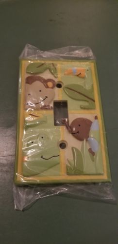 NEW Lambs & Ivy Nursery Light Switch Plate Cover Baby Jungle Safari Animals