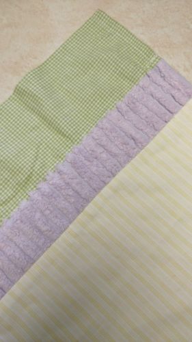 1 Wendy Bellissimo Baby Kids Girls Valance Green Gingham Purple Yellow 57