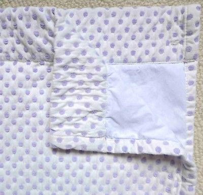 2 Pottery Barn Kids Audrey White w Stitched Lavender Purple Polka Dots Curtains
