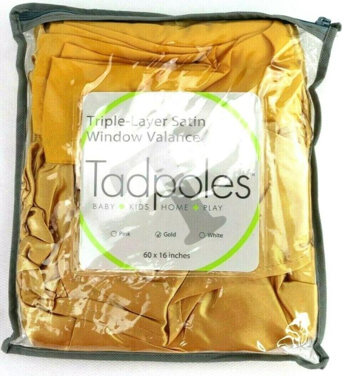 Tadpoles Triple Layer Satin Window Valance 60X16 Gold