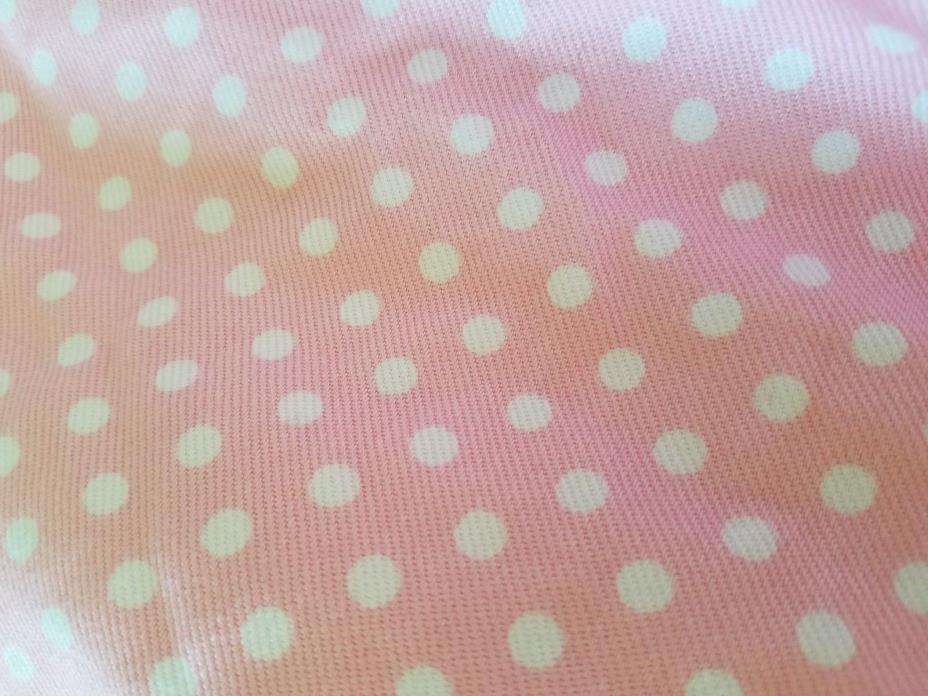 (3) PBK Pink/White Polka Dot Lined 42Wx60L curtains