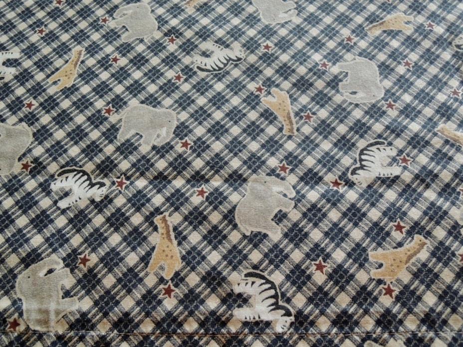84x16 Lamb's & Ivy Noah's Ark Nursery Curtain Valance Blue & Tan Animals