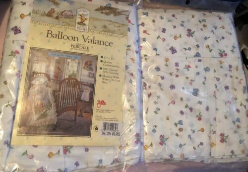 Classic Pooh Disney  Balloon Valance Percale NEW IN PACKAGE X 2  82