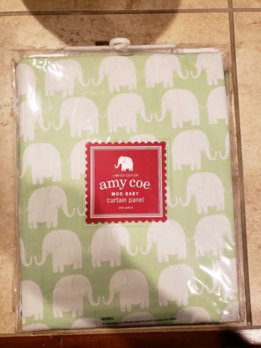 Amy Coe Elephant Curtains Baby Nursery Limited Edition 44x63 New
