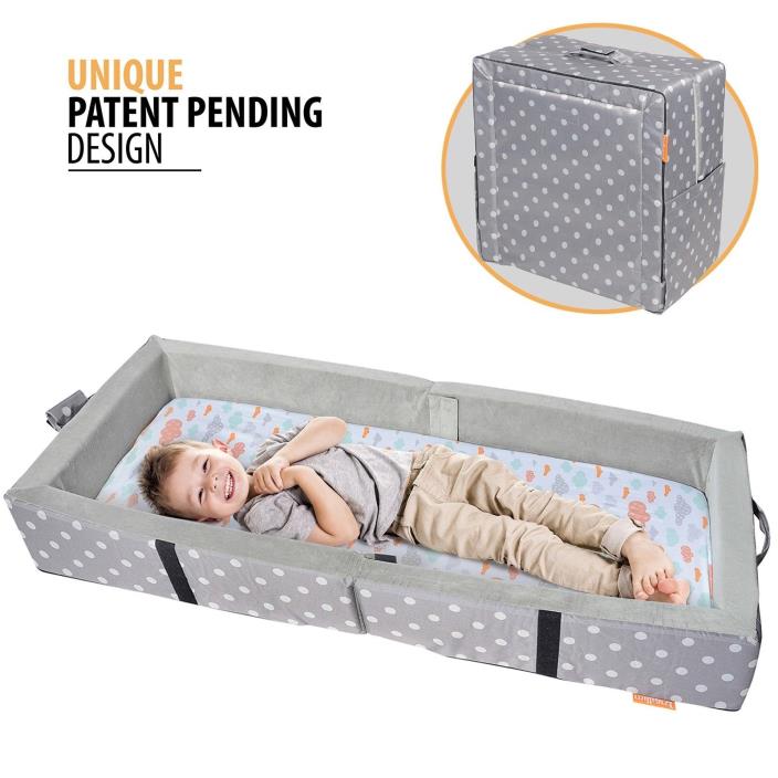 Portable Toddler Bed Kids Travel Baby Infant Camping Gear Bumper Sleeper Folding