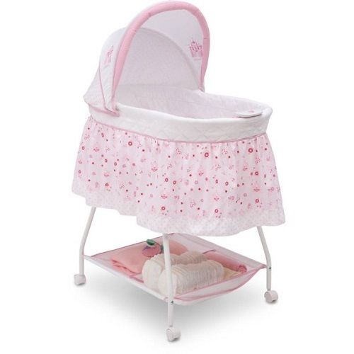 Baby Bassinet Cradle Crib Bed Infant Newborn Girl Princess Nursery Furniture Bed