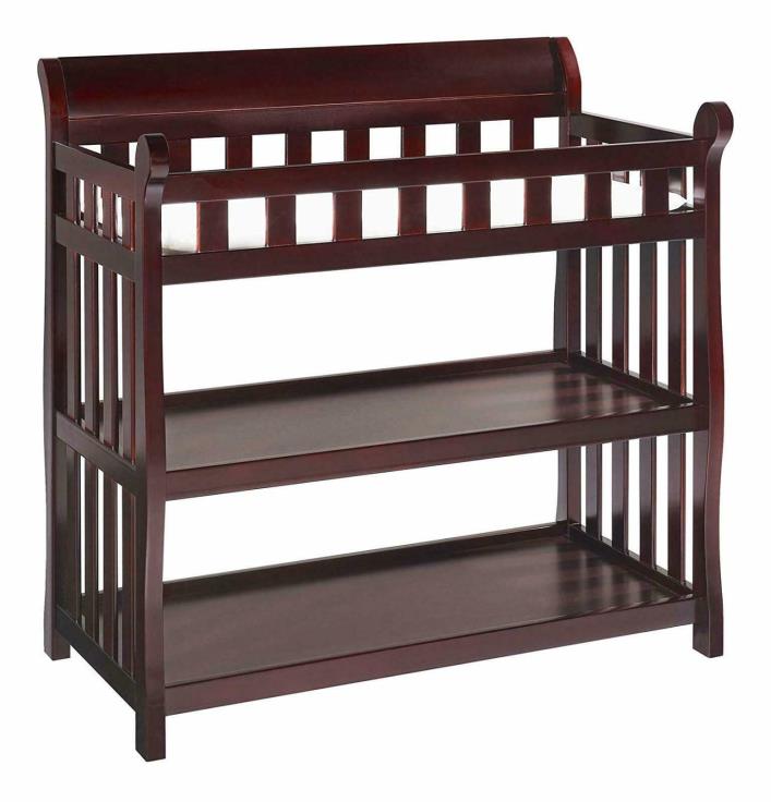 Delta Children Eclipse Changing Table, Espresso Cherry and Waterproof Baby and I