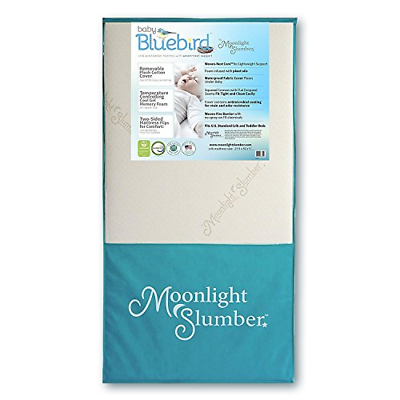 Moonlight Slumber Mattress Combo: Baby Bluebird Dual Firmness, Lightweight, Crib